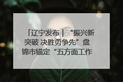 辽宁发布｜“振兴新突破 决胜勇争先”盘锦市锚定“五方面工作”力争全年地区生产总值增长5.5%左右