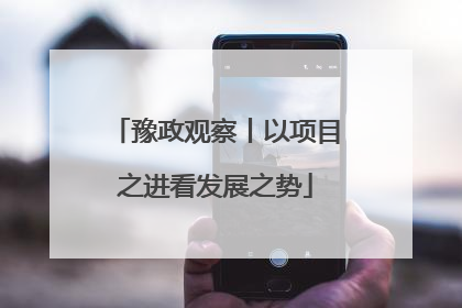 豫政观察丨以项目之进看发展之势