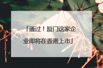 通过！厦门这家企业即将在香港上市