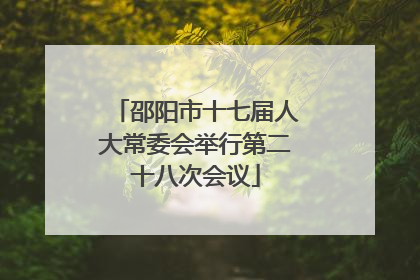邵阳市十七届人大常委会举行第二十八次会议