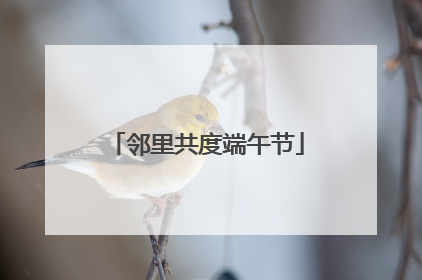 邻里共度端午节