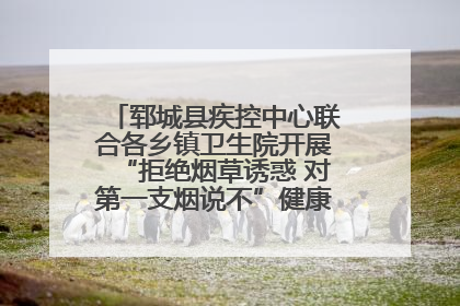 郓城县疾控中心联合各乡镇卫生院开展“拒绝烟草诱惑 对第一支烟说不”健康教育宣传活动