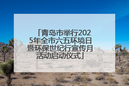 青岛市举行2025年全市六五环境日暨环保世纪行宣传月活动启动仪式