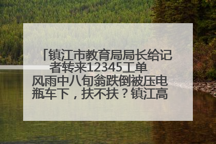 镇江市教育局局长给记者转来12345工单 风雨中八旬翁跌倒被压电瓶车下，扶不扶？镇江高职学子选择令人钦佩