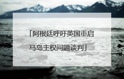 阿根廷呼吁英国重启马岛主权问题谈判