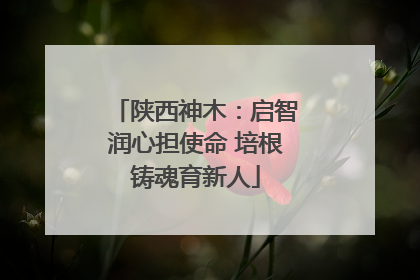 陕西神木：启智润心担使命 培根铸魂育新人