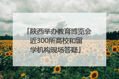 陕西举办教育博览会 近300所高校和留学机构现场答疑