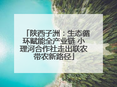陕西子洲：生态循环赋能全产业链 小理河合作社走出联农带农新路径