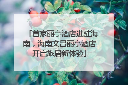 首家丽亭酒店进驻海南，海南文昌丽亭酒店开启旅居新体验