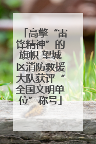 高擎“雷锋精神”的旗帜 望城区消防救援大队获评“全国文明单位”称号