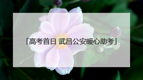 高考首日 武昌公安暖心助考