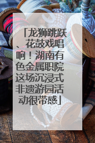 龙狮跳跃、花鼓戏唱响！湖南有色金属职院这场沉浸式非遗游园活动很带感