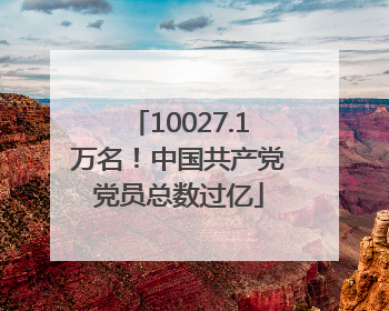 10027.1万名！中国共产党党员总数过亿