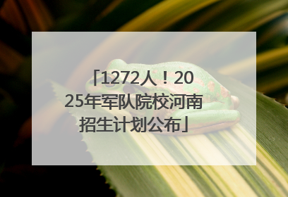 1272人！2025年军队院校河南招生计划公布