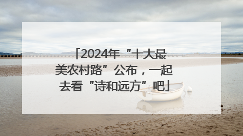 2024年“十大最美农村路”公布，一起去看“诗和远方”吧