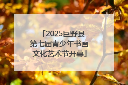 2025巨野县第七届青少年书画文化艺术节开幕