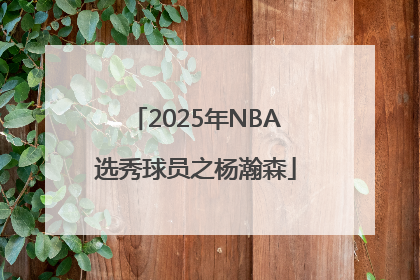 2025年NBA选秀球员之杨瀚森