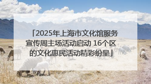 2025年上海市文化馆服务宣传周主场活动启动 16个区的文化惠民活动精彩纷呈