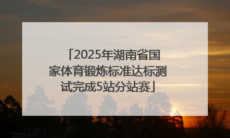 2025年湖南省国家体育锻炼标准达标测试完成5站分站赛