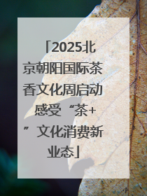2025北京朝阳国际茶香文化周启动 感受“茶+”文化消费新业态