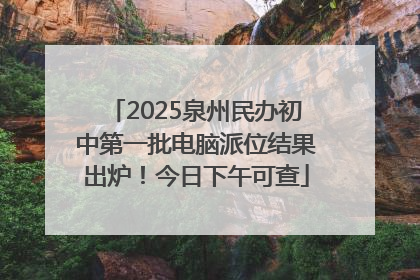 2025泉州民办初中第一批电脑派位结果出炉！今日下午可查