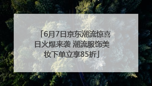 6月7日京东潮流惊喜日火爆来袭 潮流服饰美妆下单立享85折