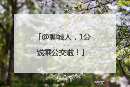 @聊城人，1分钱乘公交啦！